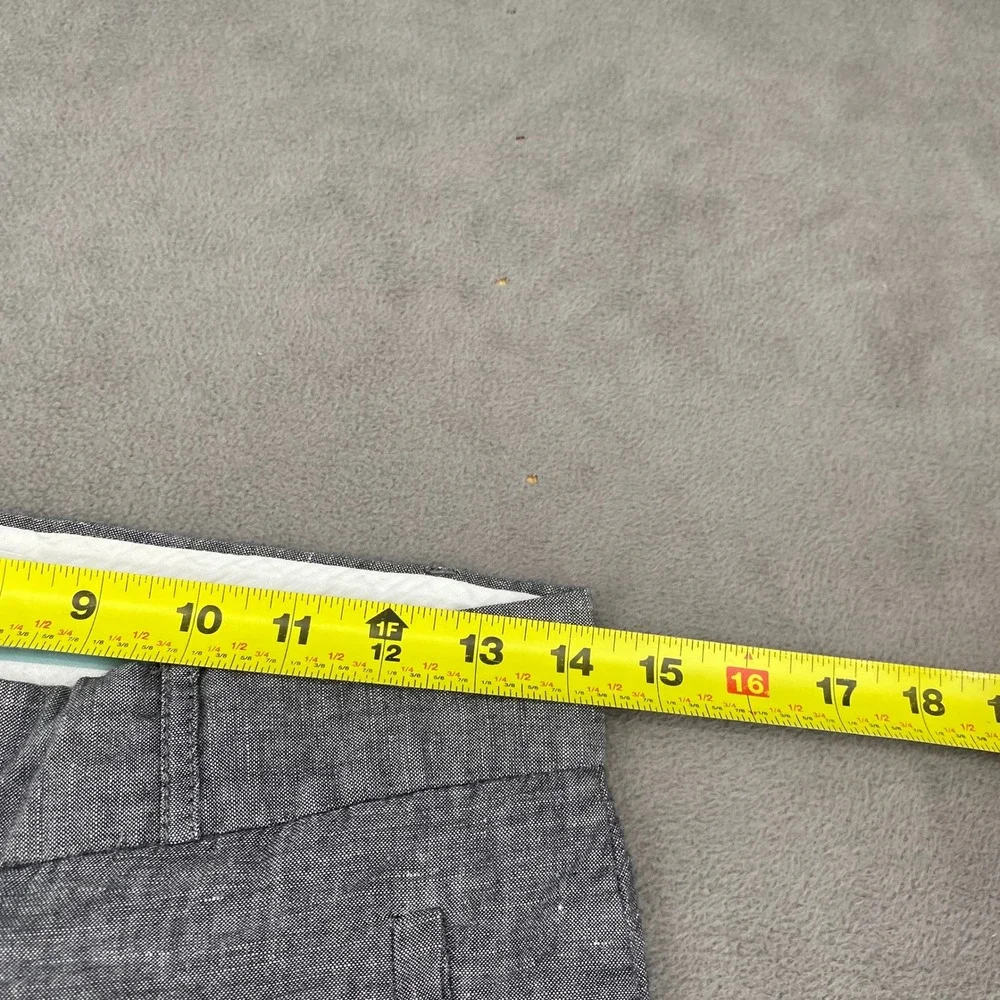 Banana Republic Martin Fit Trouser No 718 Gray Linen Cotton Pants Womens 4